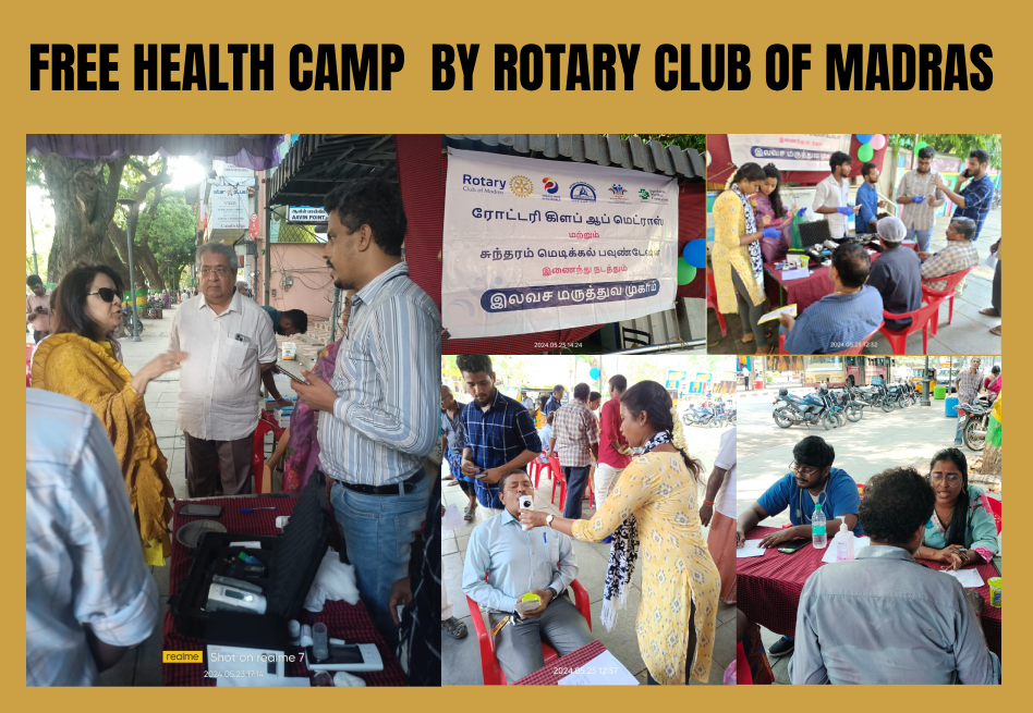 Health screening event by Rotary Club of Madras with Sundaram Medical Foundation